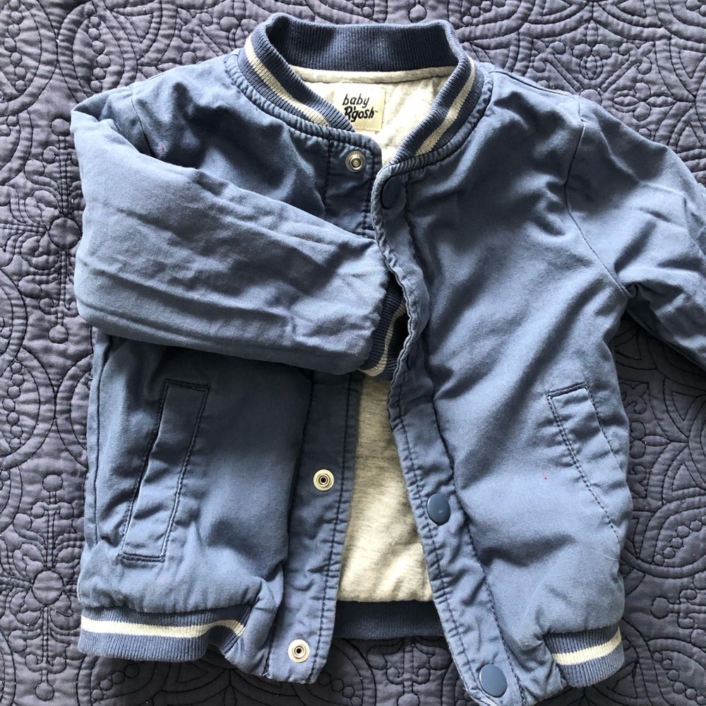 Baby B’Gosh quilted blue snap jacket 18-24mo